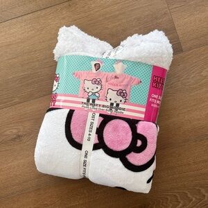 Hello Kitty Fuzzy White and Pink Hoodie